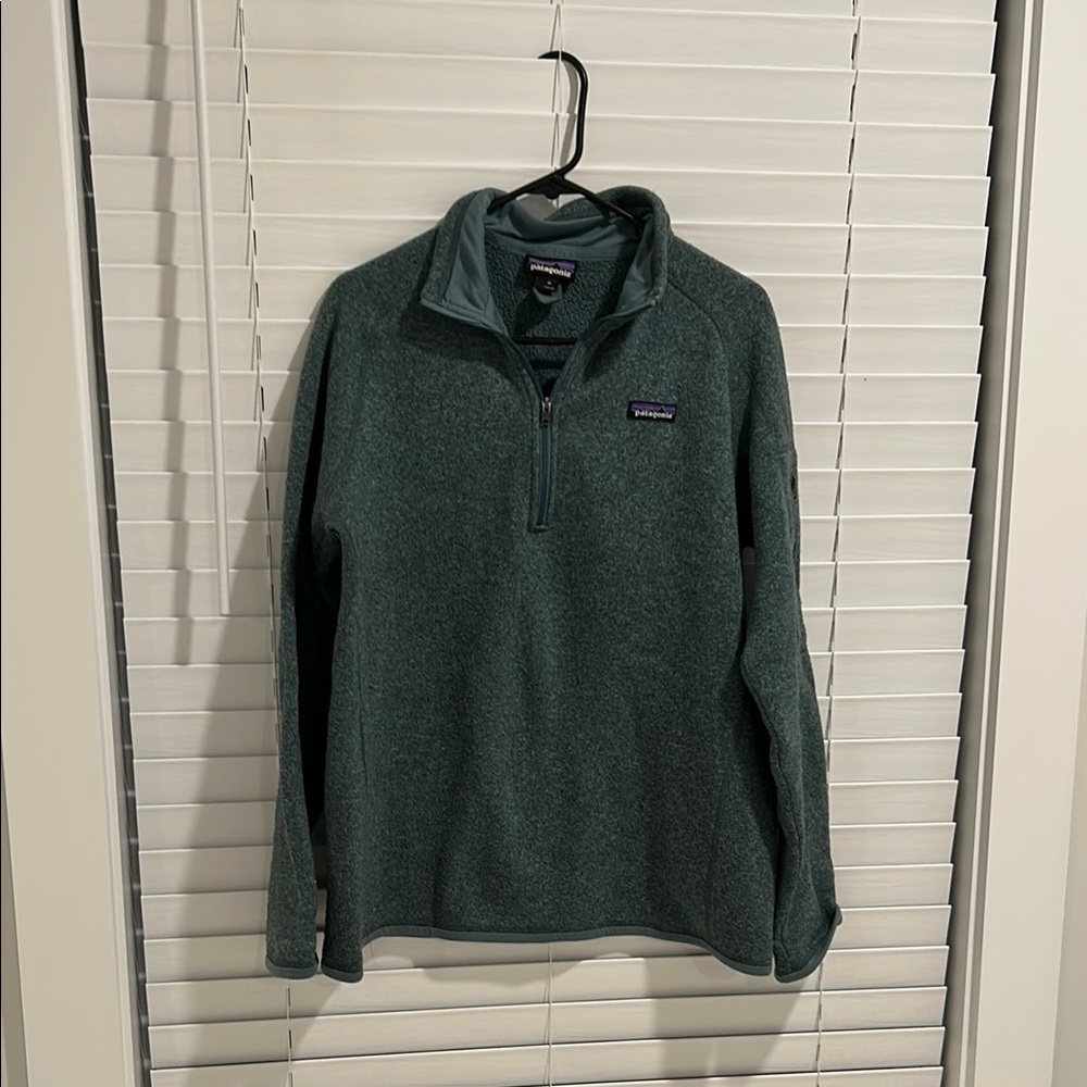 Patagonia Teal Quarter-Zip Fleece